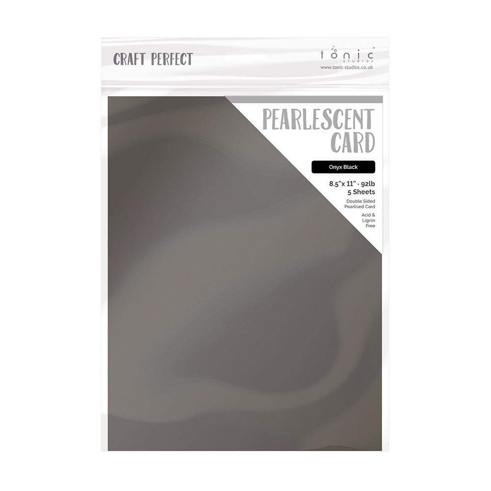Craft Perfect - Pearlescent Card - Onyx Black - 8.5" x 11" (5/PK) - 9528E - tonicstudios