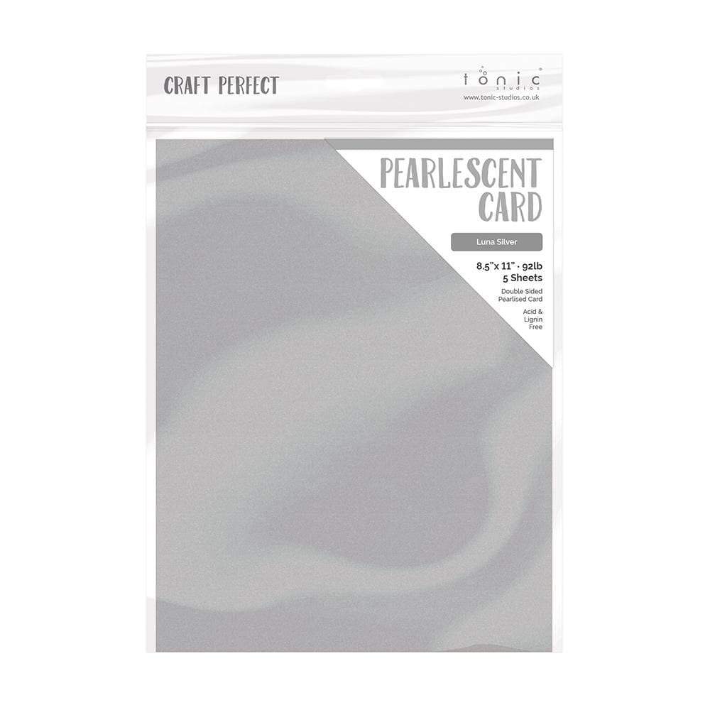 Tonic Studios - Craft Perfect Cardstock - Onyx Black 5 sheets Pearlescent Cardstock  8.5x11