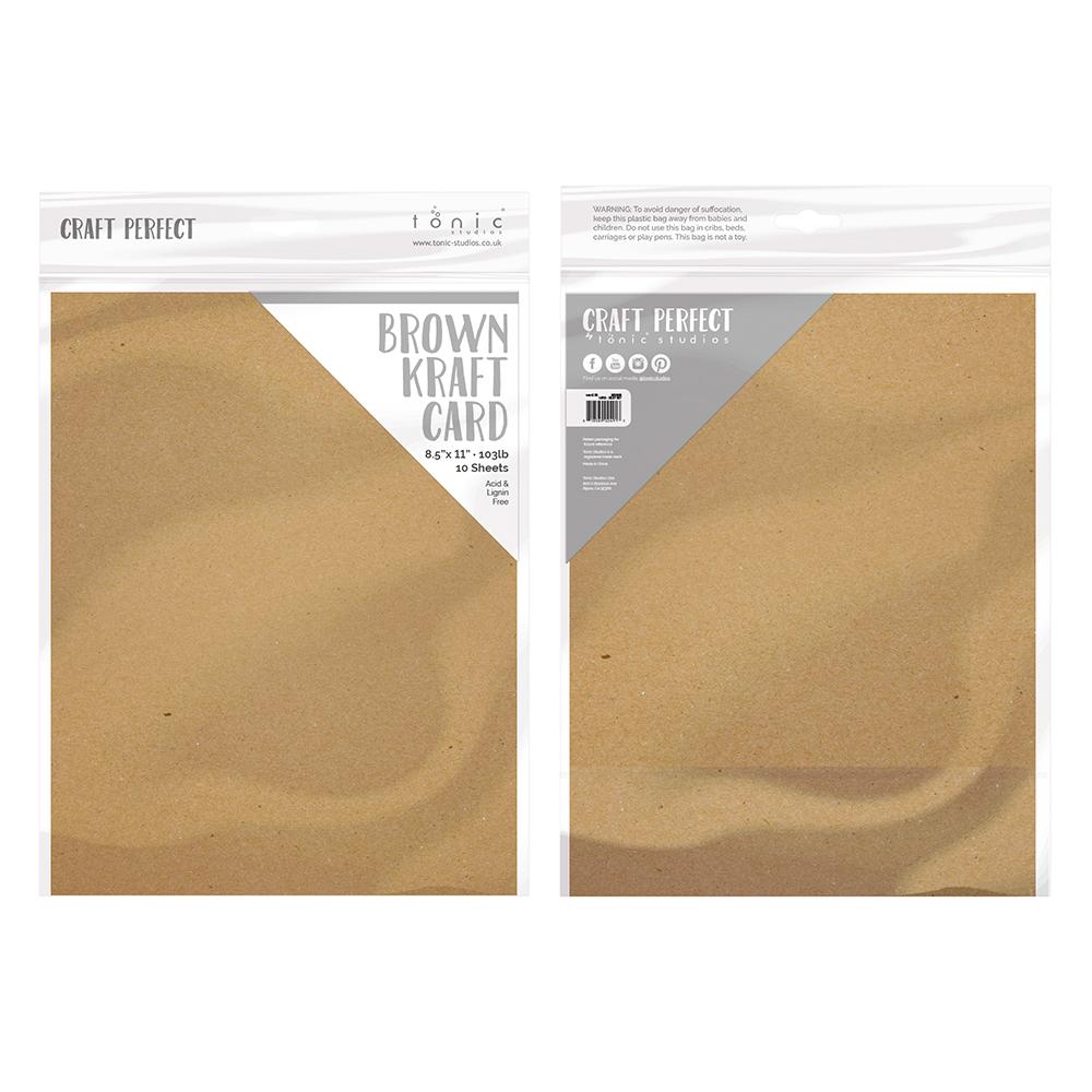 Craft Perfect - Kraft Card - Brown - 8.5" x 11" (10/PK) - tonicstudios