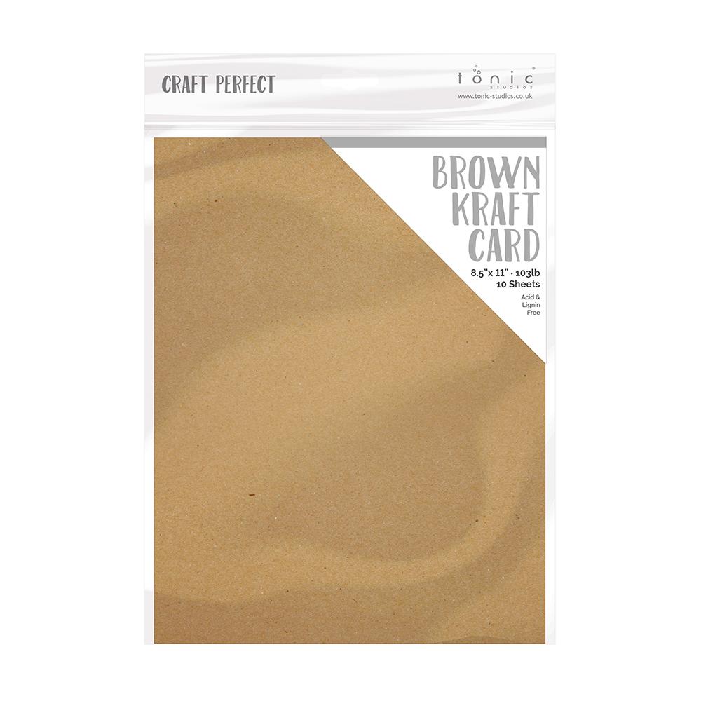 Craft Perfect - Kraft Card - Brown - 8.5" x 11" (10/PK) - tonicstudios