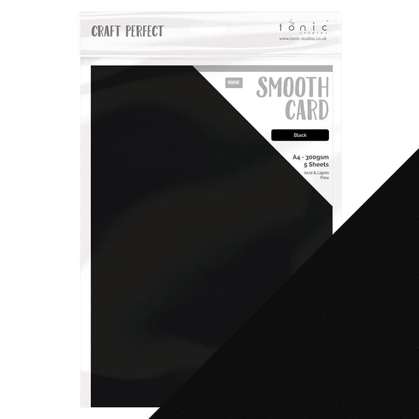 A4 Black Smooth Cardstock (5 pack) - 9569e
