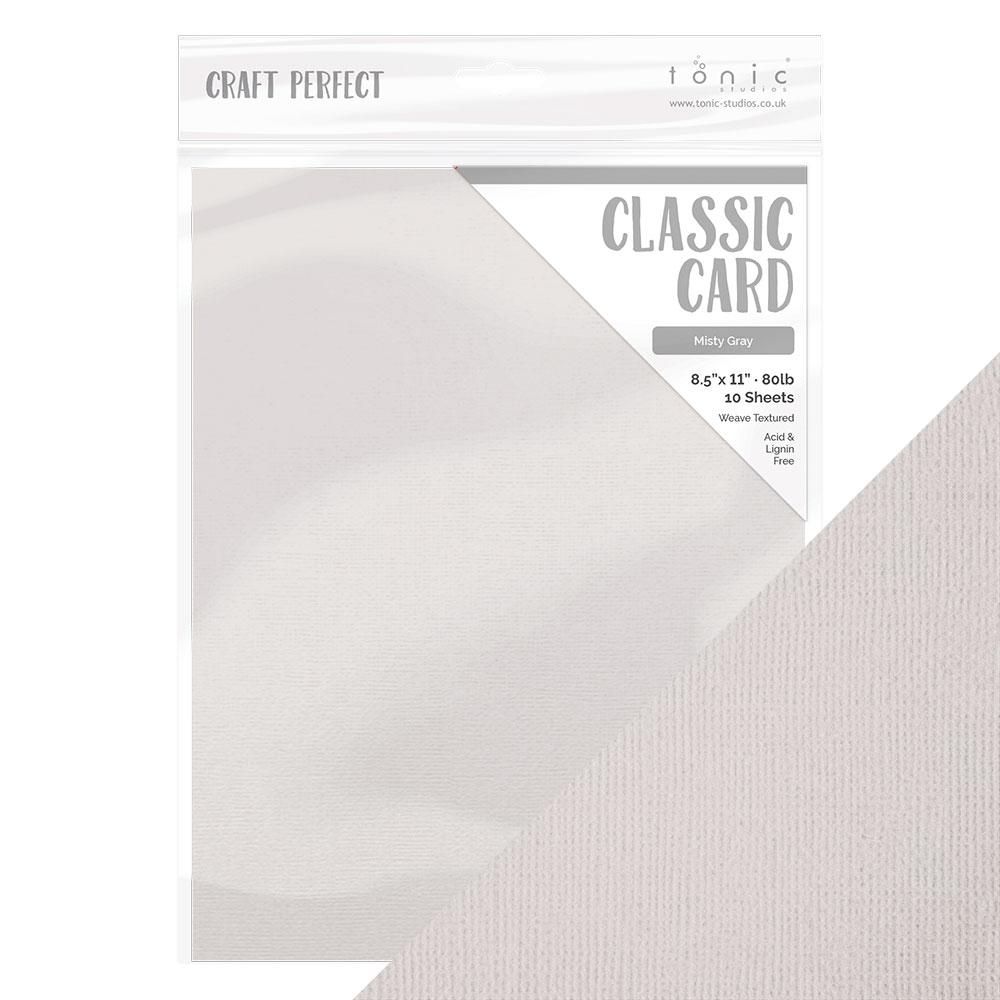 Craft Perfect Weave Textured Classic Card 8.5X11 10/Pkg-Misty Grey