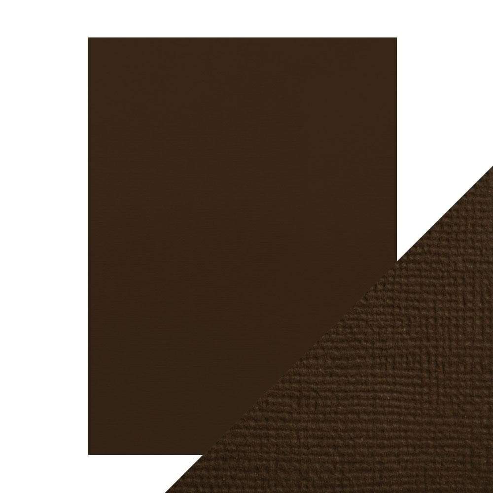 Craft Perfect - Classic Card - Espresso Brown - Weave Textured - 8.5