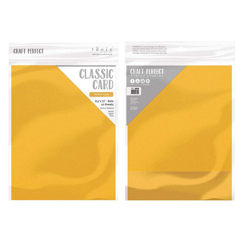 8.5x11 Mustard Yellow Weave Textured Cardstock – Tonic Studios USA