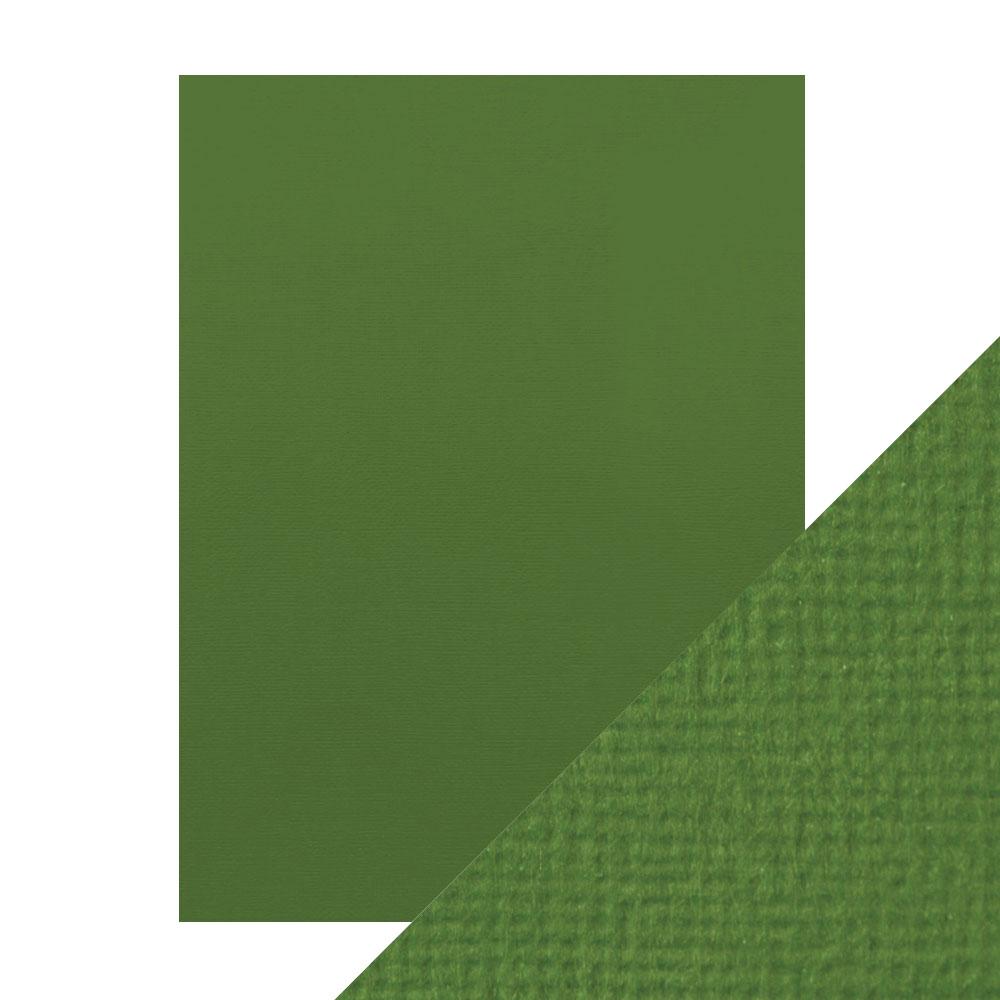 Craft Perfect - Classic Card - Fern Green - Weave Textured - 8.5