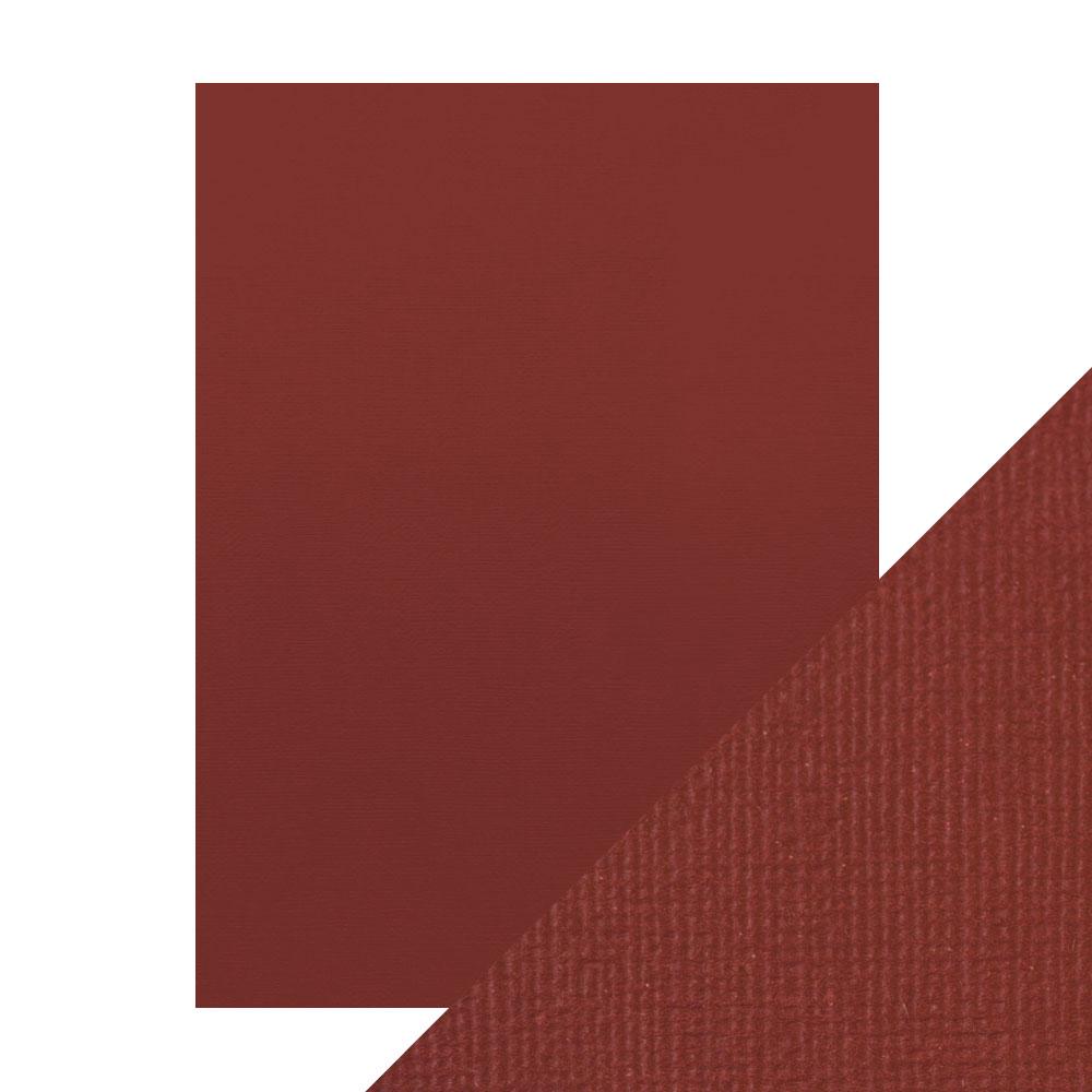 Craft Perfect - Classic Card - Maroon Red - Weave Textured - 8.5