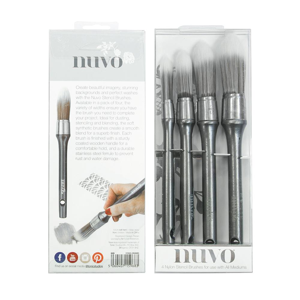 Silver Brush Limited SI-1808S 8-Piece Silver Stencil Brush Set