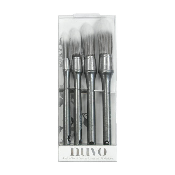 Nuvo - Brushes - Stencil Brushes - 4 PCS - 968n - tonicstudios