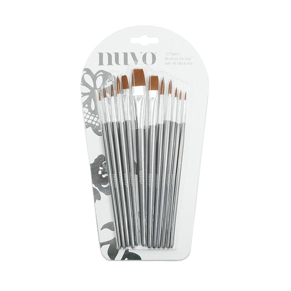 Nuvo - Brushes - Paint Brush Set - 12 PCS - 972n - tonicstudios
