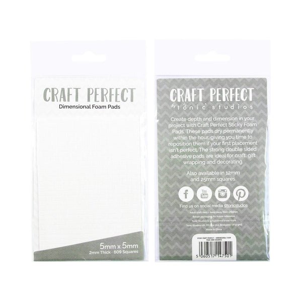Craft Perfect - Adhesives - Dimensional Foam Pads - 5mm (609 pads) - tonicstudios