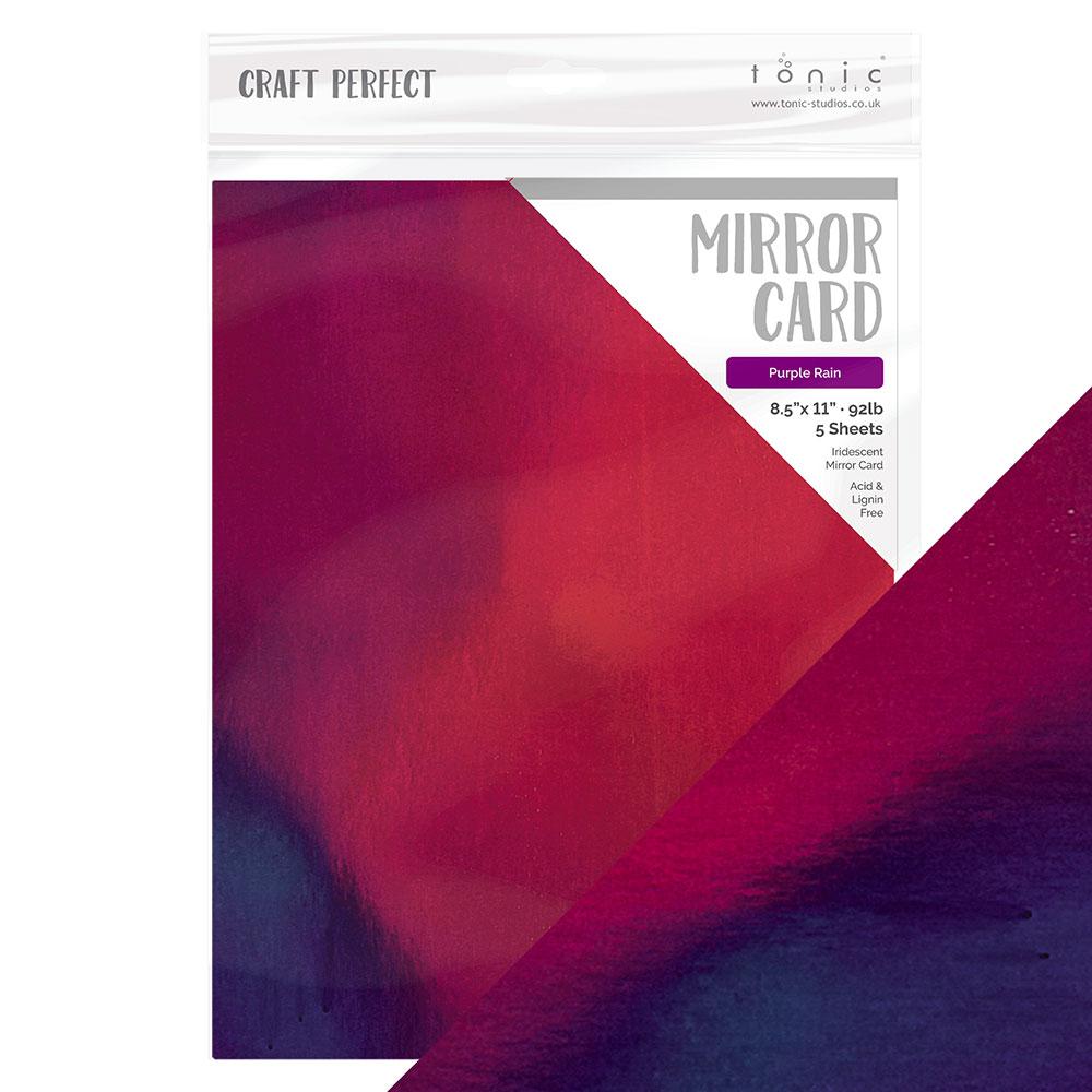 8.5x11 Purple Rain Mirror Card Iridescent Cardstock (5 pack) - 9788e