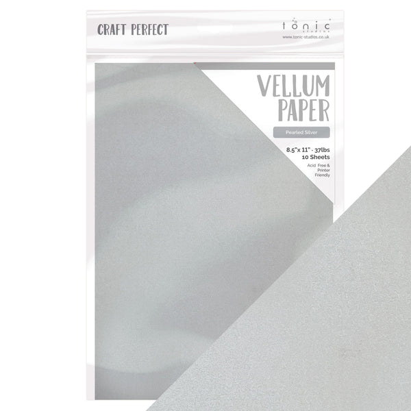 Vellum Paper - Pearled Silver - 8.5"x11" (10/PK) - 100GSM - 9937E