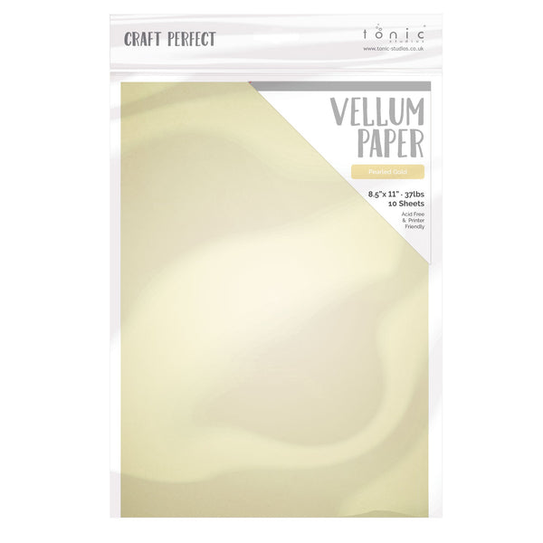 Vellum Paper - Pearled Gold - 8.5"x11" (10/PK) - 100GSM - 9938E