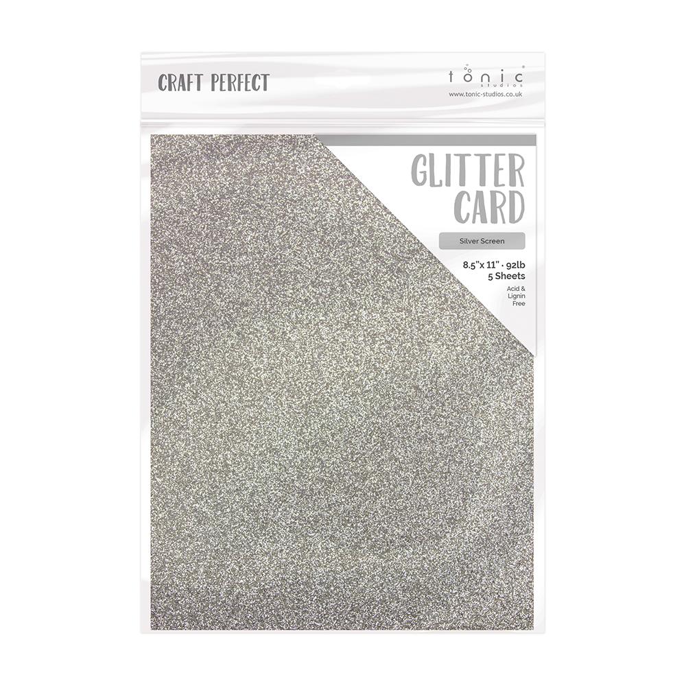 Glitter Cardstock Paper Assorted Colors for Craft Project (11 Sheets)