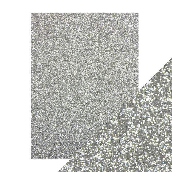 MirriSparkle Silver Glitter Cardstock Paper from Cardstock Warehouse 8.5 x 11 inch- 16 Pt/280gsm - 10 Sheets