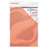 Load image into Gallery viewer, Craft Perfect - Glitter Card - Sugared Coral - 8.5&quot;x11&quot; (5/PK) - Coral Skies - 9977e