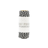 Load image into Gallery viewer, Craft Perfect - Striped Bakers Twine - Jet Black - (2mm/25m) - 9981E