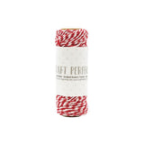 Load image into Gallery viewer, Craft Perfect - Striped Bakers Twine - Chilli Red - (2mm/25m) - 9984E