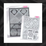 Load image into Gallery viewer, Hexagon &amp; Diamond - Stamp &amp; Die Set - BFM02