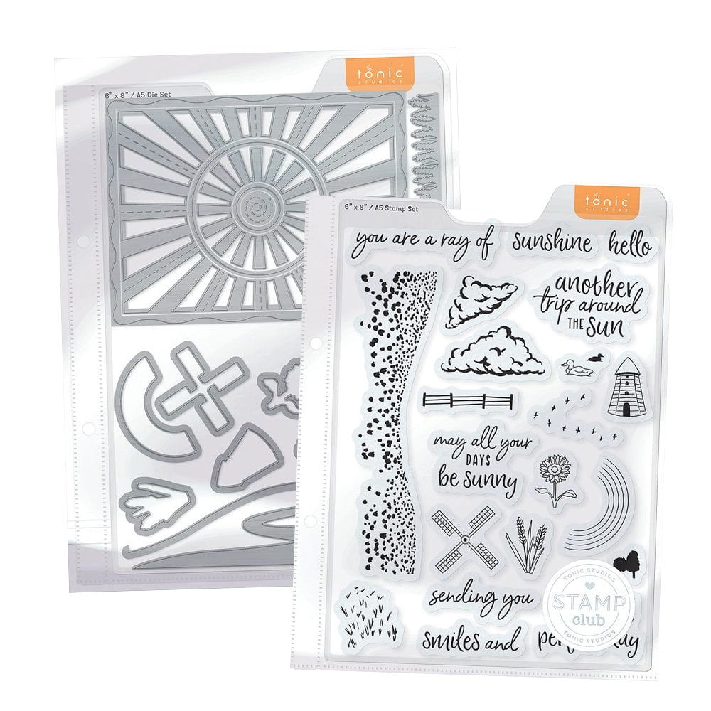 Stamp Club - Golden Sunrise - Stamp & Die Set - SC24
