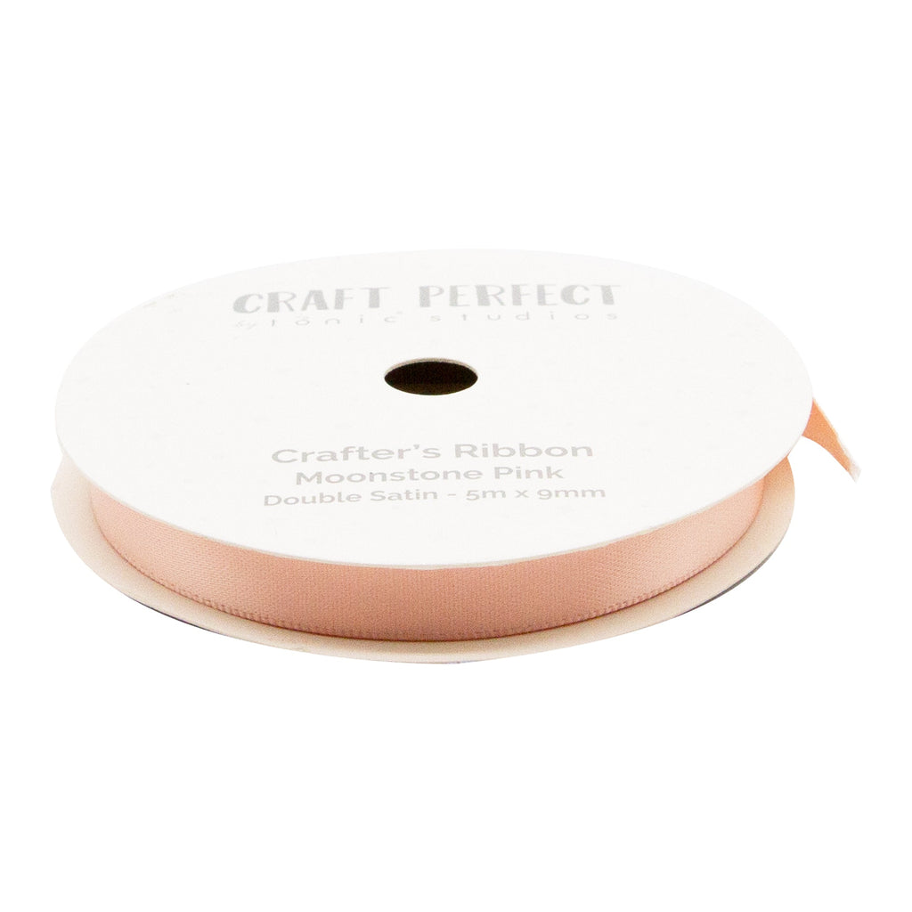 Craft Perfect - Ribbon - Double Face Satin - Moonstone Pink- 9mm - Coral Skies - 8990Eus