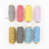 Load image into Gallery viewer, Craft Perfect - Striped Bakers Twine - Teal Blue - (2mm/25m) - 9990E