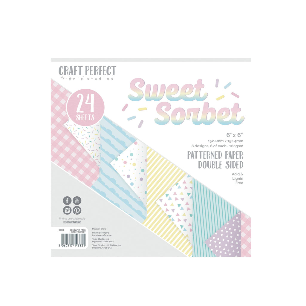 Craft Perfect 6x6 Card Packs copy Craft Perfect - 6x6 Paper Packs - Sweet Sorbet - 9383E