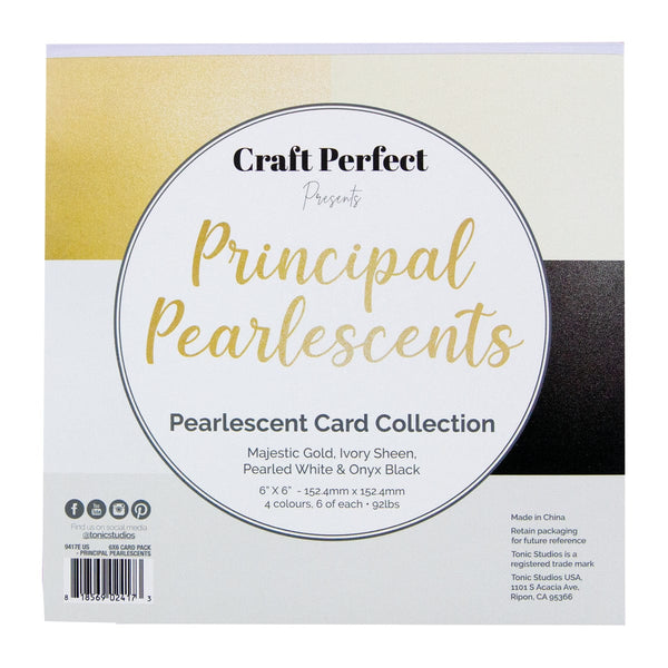 Craft Perfect 6x6 Card Packs Craft Perfect -6" x 6" Card Pack- Principal Pearlescents - 9417e