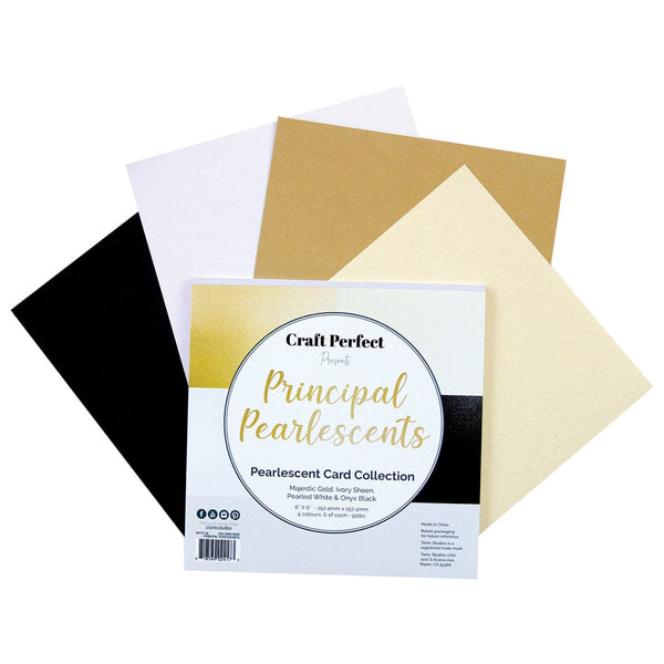 Craft Perfect 6x6 Card Packs Craft Perfect -6" x 6" Card Pack- Principal Pearlescents - 9417e