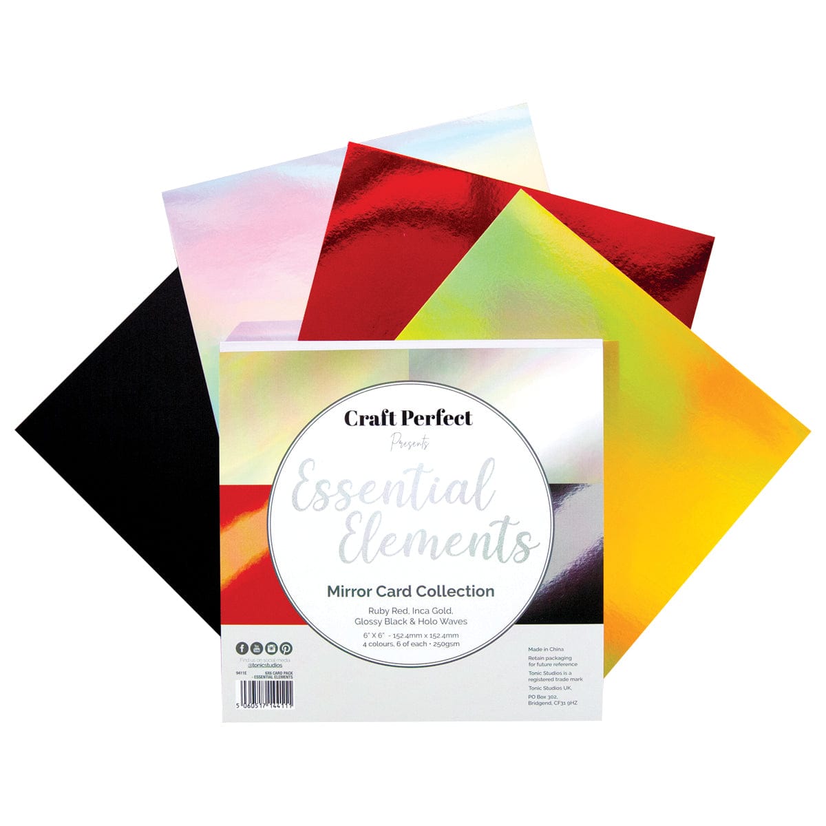 Craft Perfect 6x6 Card Packs Craft Perfect - 6" x 6" Card Packs - Essential Elements - 9411e