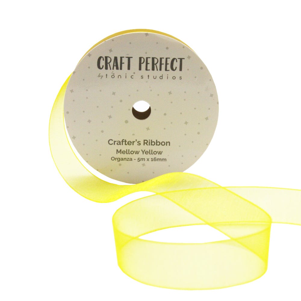 Craft Perfect Ribbon Craft Perfect - Ribbon - Organza - Mellow Yellow - 16mm - 8987E