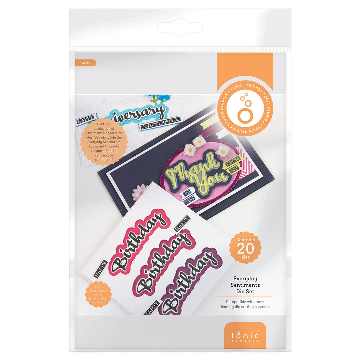 Tonic Studios bundle Everyday Sentiment Die & Stamp Set - BF23-03