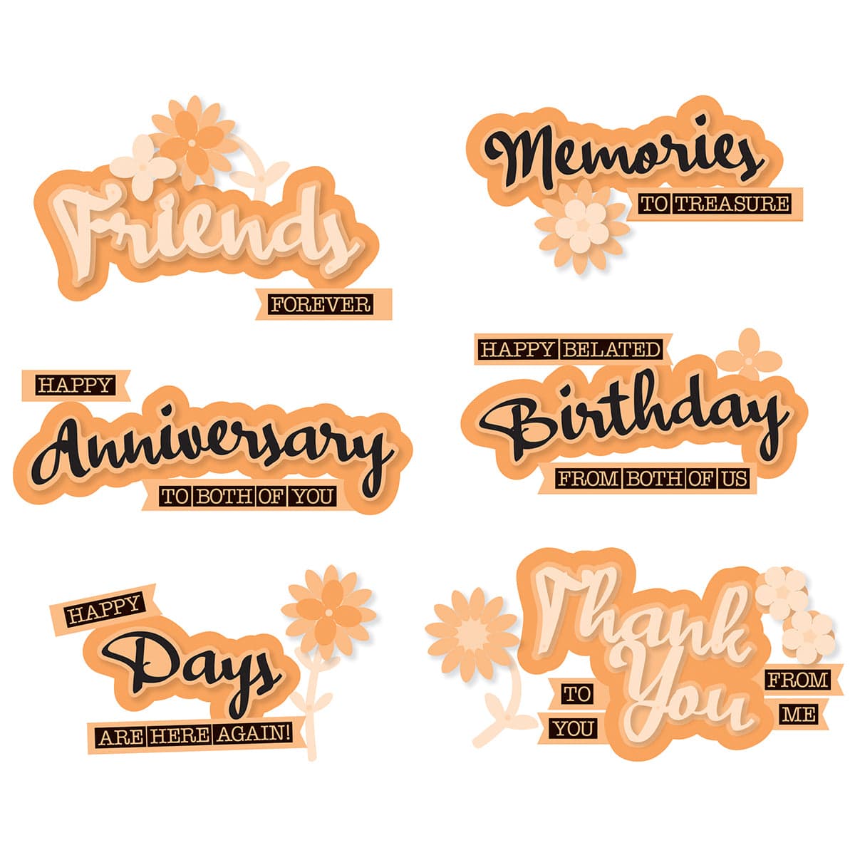 Tonic Studios bundle Everyday Sentiment Die & Stamp Set - BF23-03