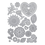 Load image into Gallery viewer, Tonic Studios Die Cutting Folksy Floral Embellishment Die Set - 5116E