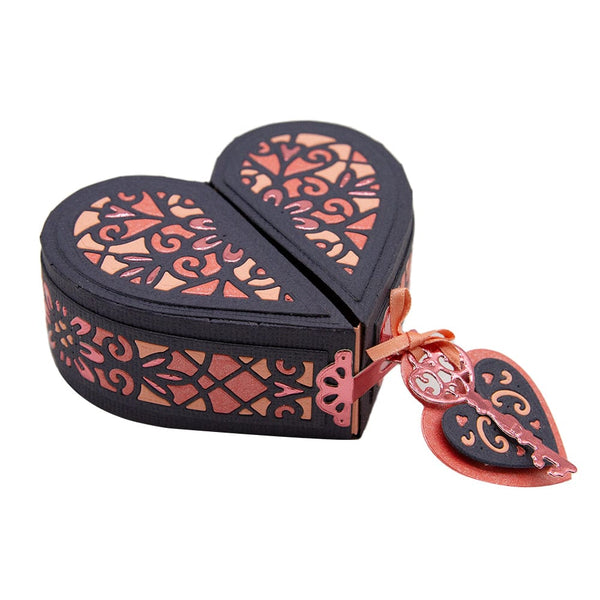 Tonic Studios Die Cutting Heart & Hexagon Split Box Die Set - 5220e