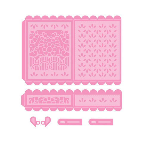 Tonic Studios Die Cutting Heart Layering Lace Gift Box & Panels Collection - DB118