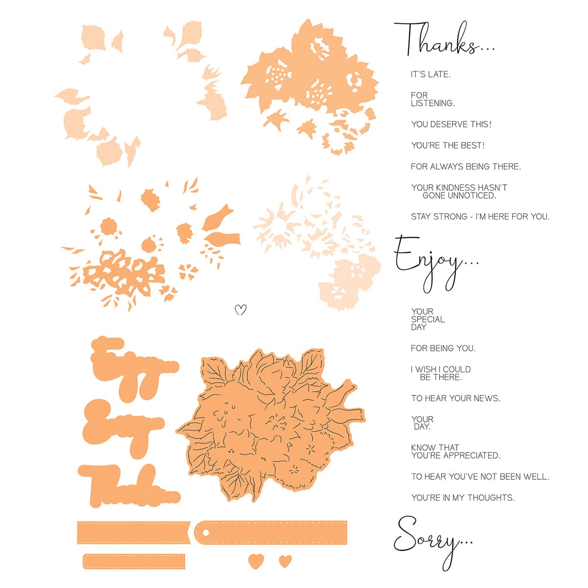 Splendiferous Splendiferous Corsage Die, Stencil & Stamp Set – Tonic Studios USA