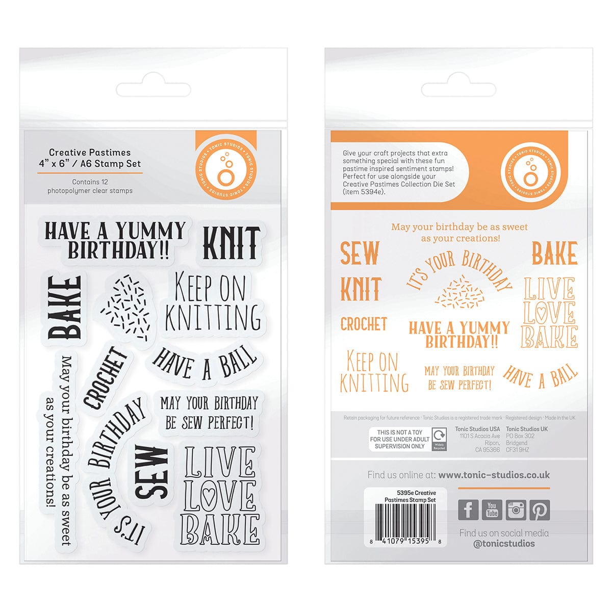 Tonic Studios Shaker Creator Creative Pastimes Collection Stamp Set - 5395e