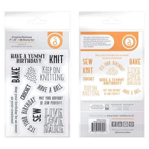 Tonic Studios Shaker Creator Creative Pastimes Collection Stamp Set - 5395e