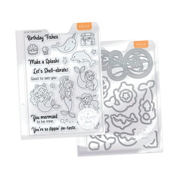 Tonic Studios Stamp Club Stamp Club - Fin-Tastic Mermaid - Stamp & Die Set - SC23