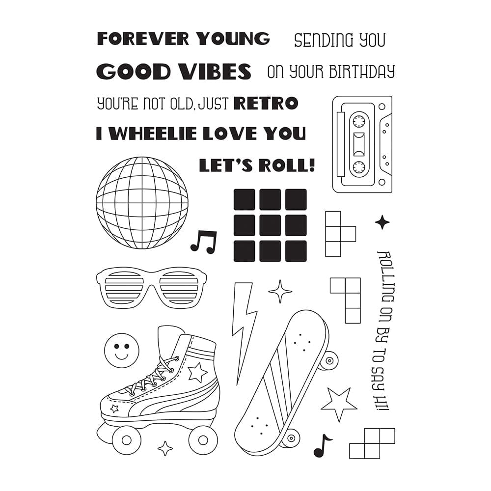 Tonic Studios Stamp Club Stamp Club - Good Vibes - Stamp & Die Set - SC26